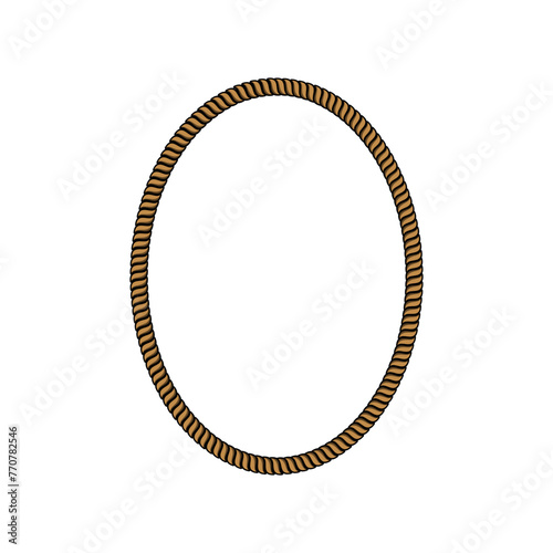 oval rope frame vector illustration