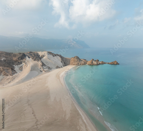 Aerial view of Socotra, Detwah lagoon, Qalansiyah, Yemen. photo