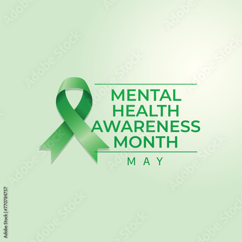 vector graphic of Mental Health Awareness Month ideal for Mental Health Awareness Month celebration.