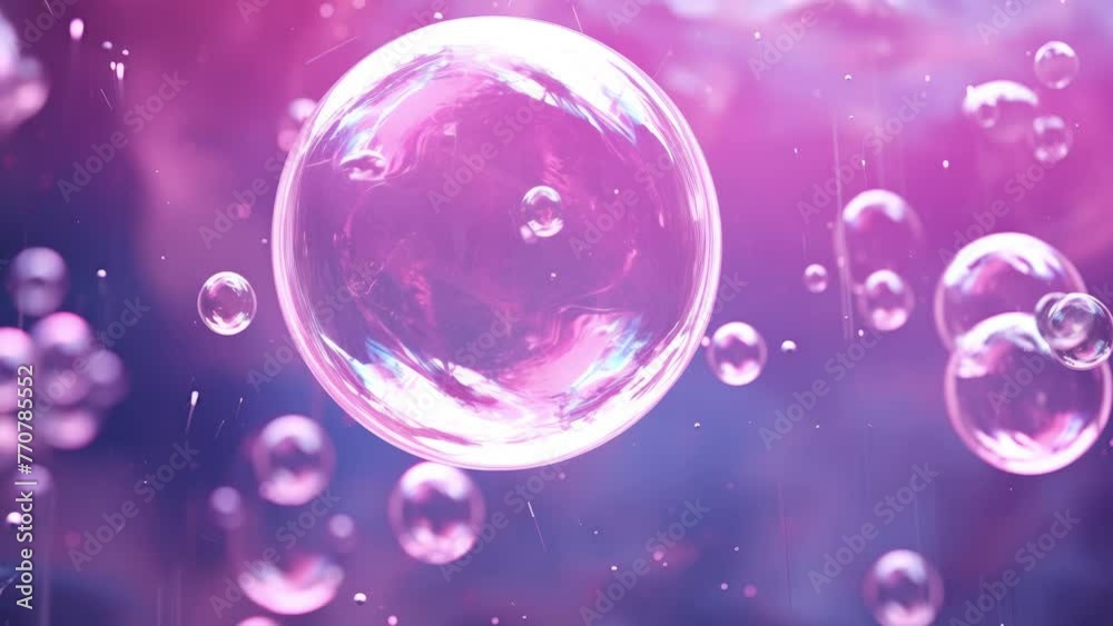 Close Up View of Shimmering Water Droplets on a Pink background Illuminated by Soft Light. Generative AI Close Up View of Shimmering Water Droplets on a Pink background Illuminated by Soft Light. Generative AI