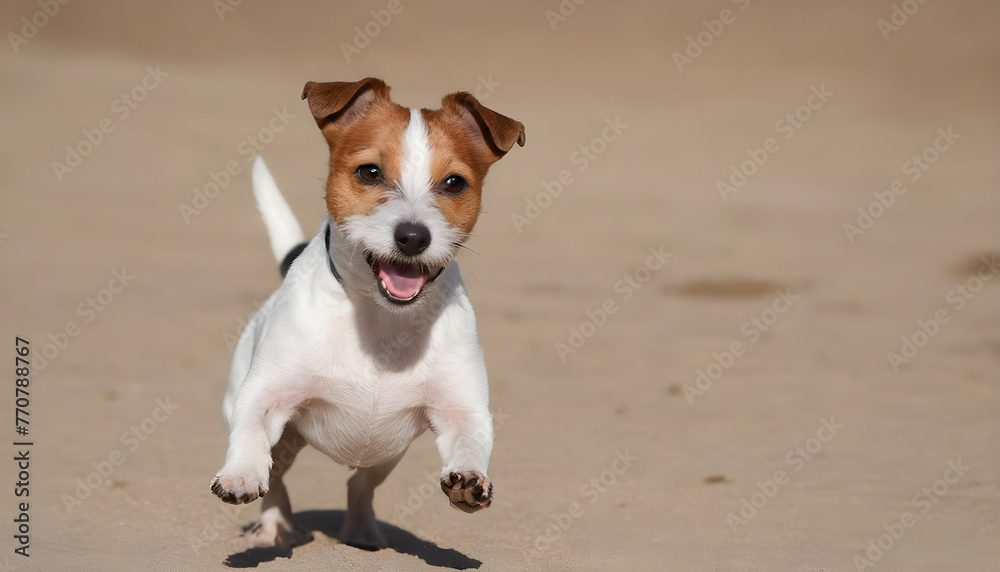 Brave Jack Russell Terrier in nature,Dog Photography