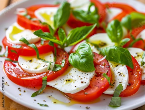 Caprese Salad, Fresh Mozzarella, Tomato, Basil, 