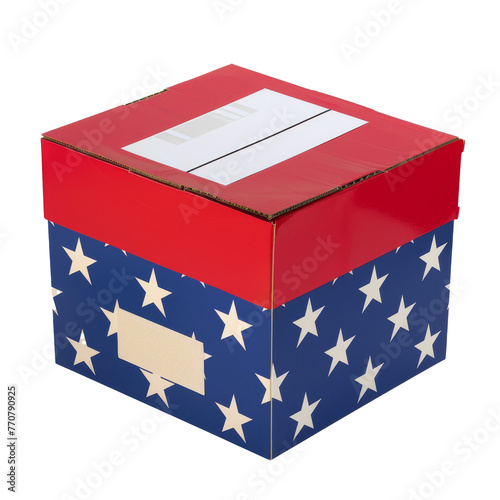 American Election Ballot Box with Stars Pattern