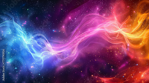 Abstract Colorful Energy Waves Background in Cosmic Spectrum