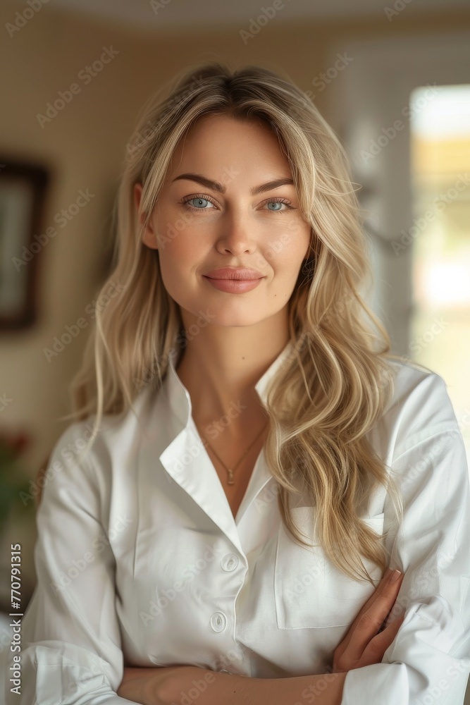editorial portrait photo of a majestic professional confident wise welcoming smile, relatable down to earth humble smart looking happy blonde editorial portrait photo of a majestic professional confident wise welcoming smile, relatable down to earth humble smart looking happy blonde