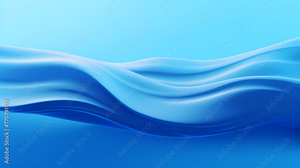 Naklejka premium Abstract blue wavy shape background
