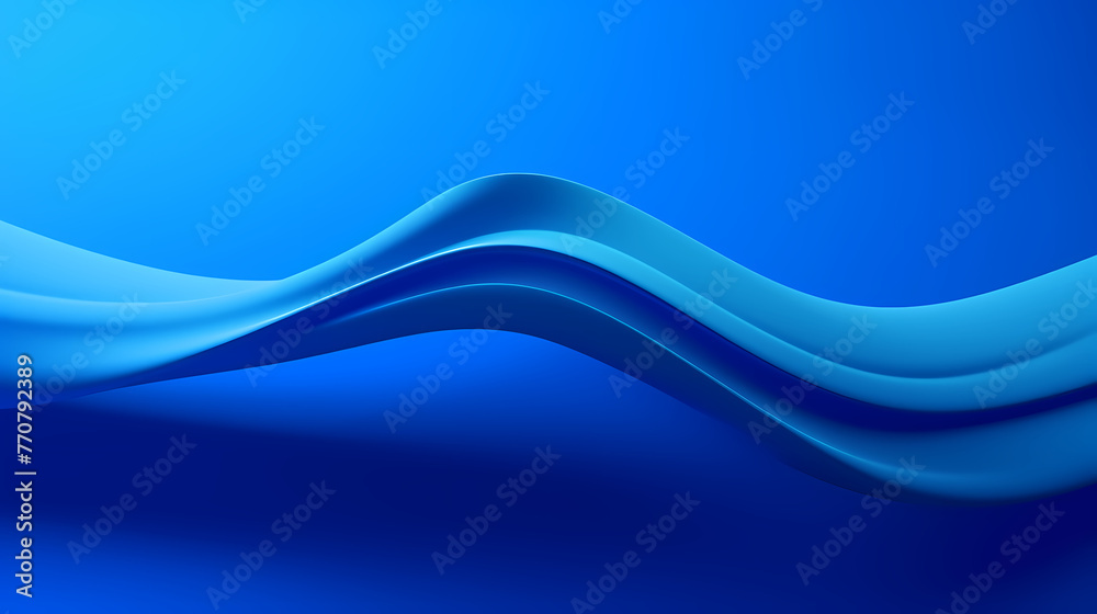 Obraz premium Abstract blue wavy shape background