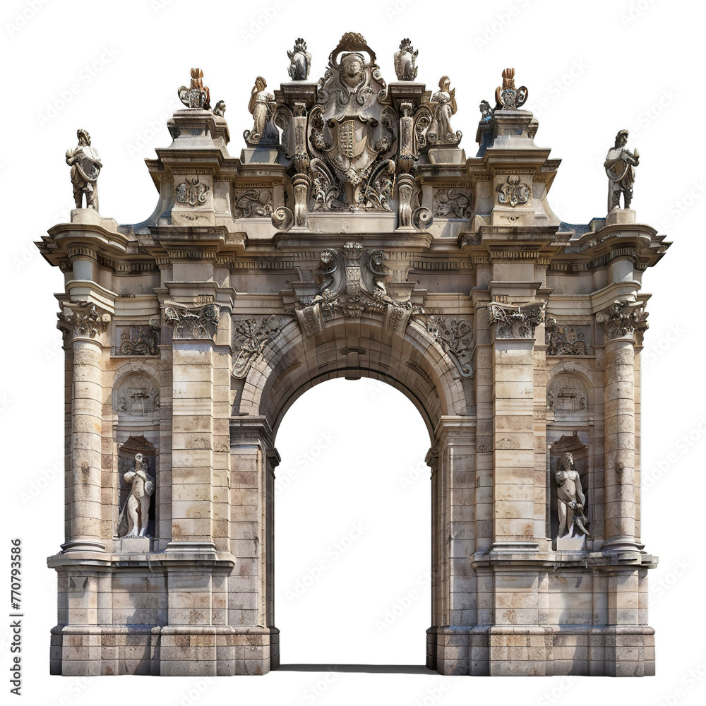 Obraz premium Puerta de Alcala on a white background.