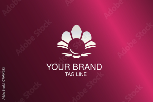 Obraz na płótnie Pearl logo design w salonie