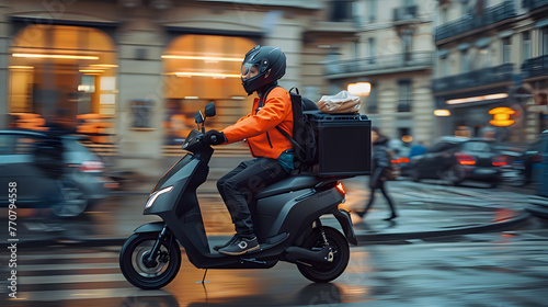 delivery bike for food order or motorcycle  © Basel