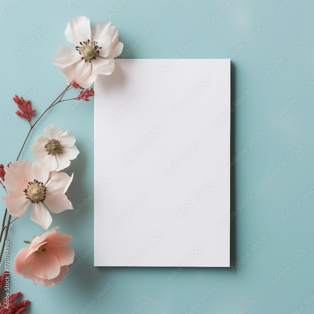 note paper with flowers note paper with flowers
