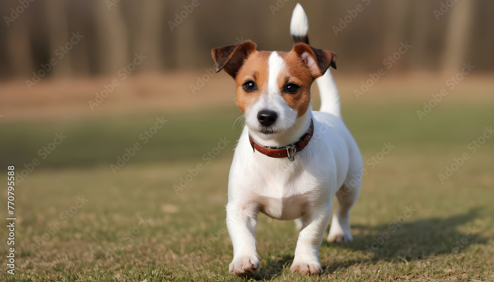Brave Jack Russell Terrier in nature,Dog Photography