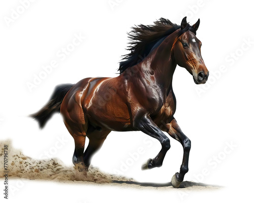 realistic of Horse isolated on white background © NightTampa