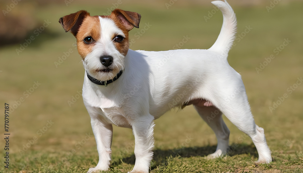 Brave Jack Russell Terrier in nature,Dog Photography