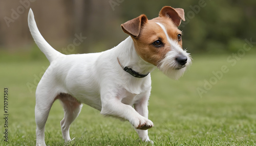 Brave Jack Russell Terrier in nature,Dog Photography