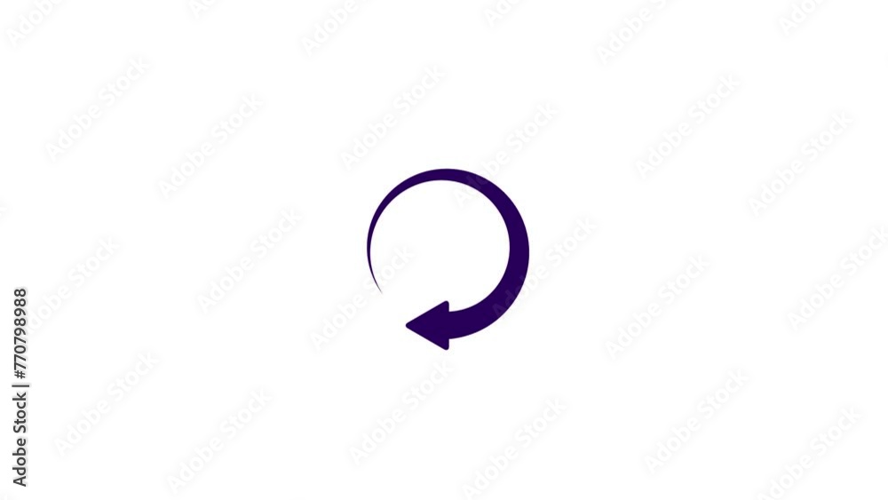 Animated Refresh button, circle arrow icon set, reload, rotation on background