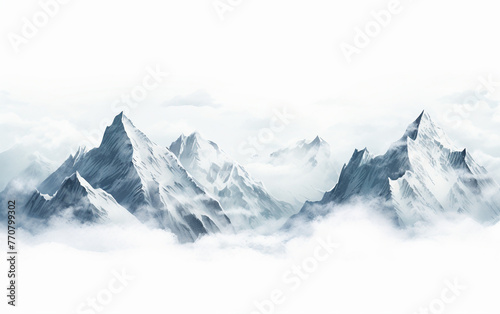 Frozen Heights Snow Mountains View.