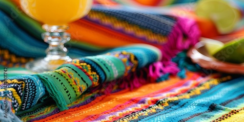 Fiesta of Colors  Vibrant Table Setting for a Joyful Celebration Feast