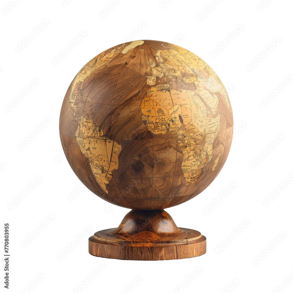 Wooden Globe on Stand Wooden Globe on Stand