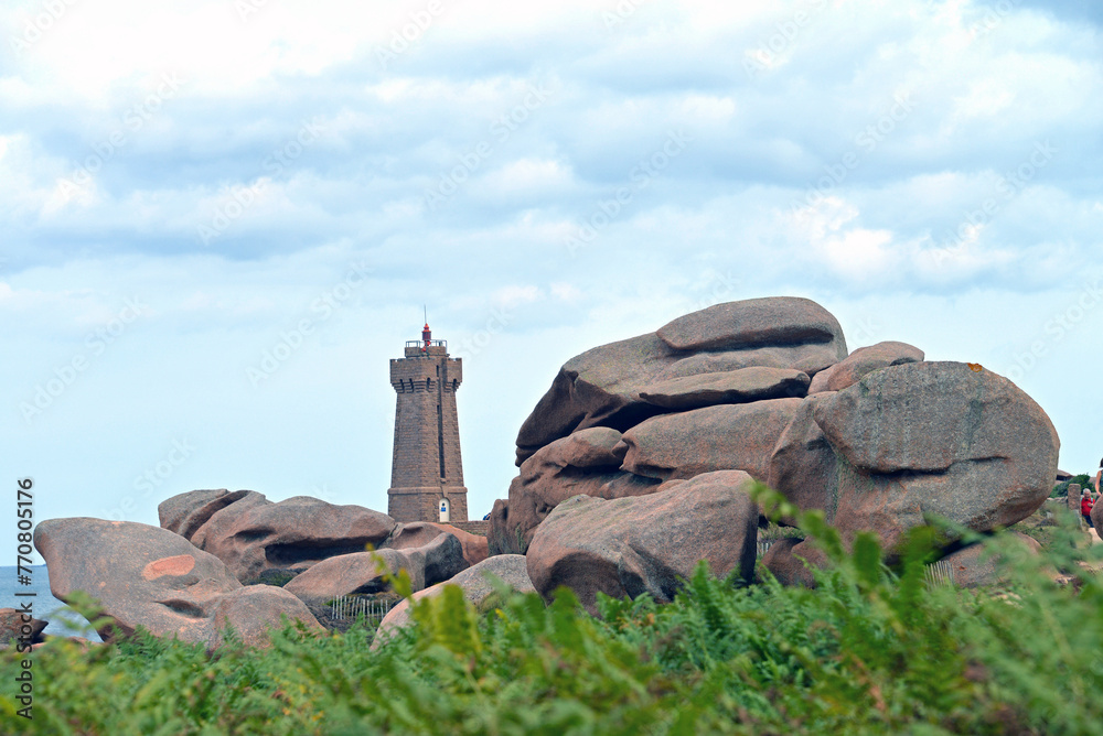 Leuchtturm von Ploumanach an der Grani Rose Bretagne