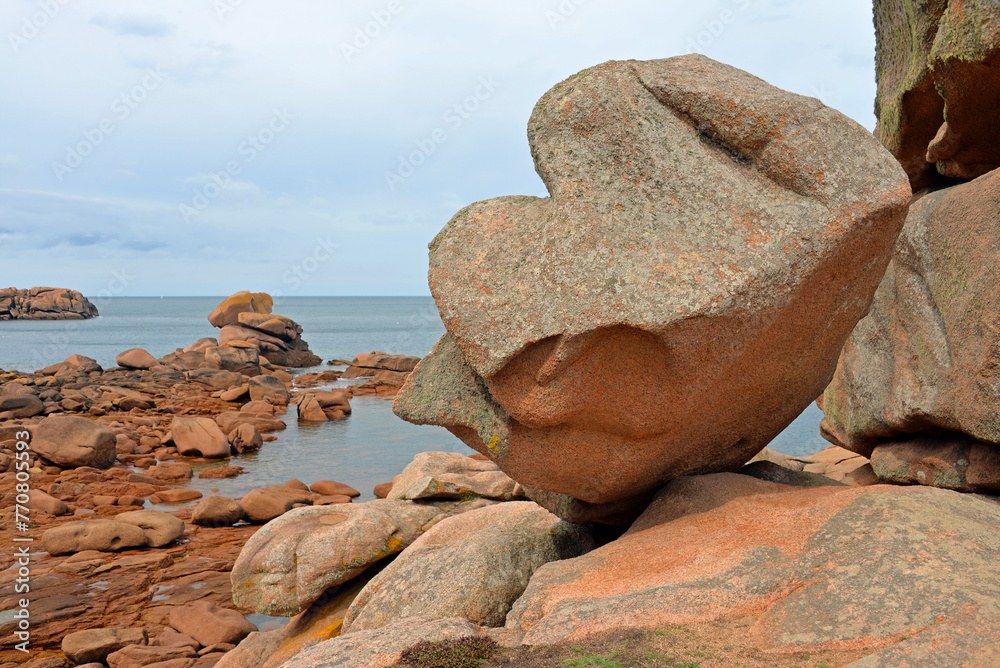 Die Felsenküste Granit Rose in der Bretagne