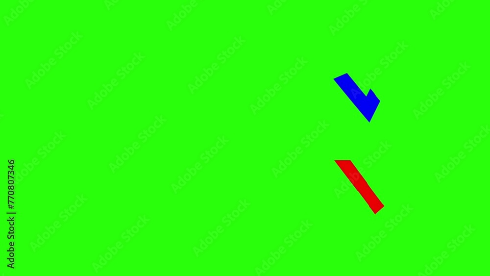 Animation of blue tick and red cross on green background, 4K. Animation of blue tick and red cross on green background, 4K.