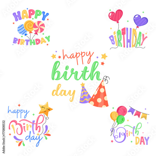 font sticker birthday present