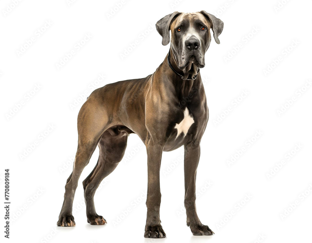Deutsche Dogge auf vier beinen isoliert auf weißen Hintergrund, Freisteller Deutsche Dogge auf vier beinen isoliert auf weißen Hintergrund, Freisteller