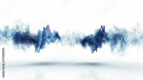 Blue abstract visualisation of sound waves, visualization of frequency signals, Audio wavelengths, AI generated photo