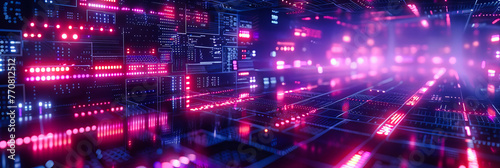 Blueprint of Tomorrow, A Vision of Futuristic Connectivity, Where Digital and Physical Worlds Merge in a Network of Light