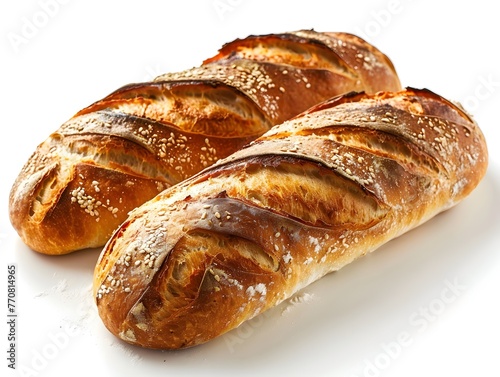 Freshly Baked Golden Loaves of Artisan Bread Delicious Culinary Delight Straight from the Oven