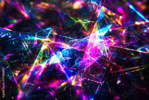 Prismatic Light Burst: Abstract Geometric Spectrum