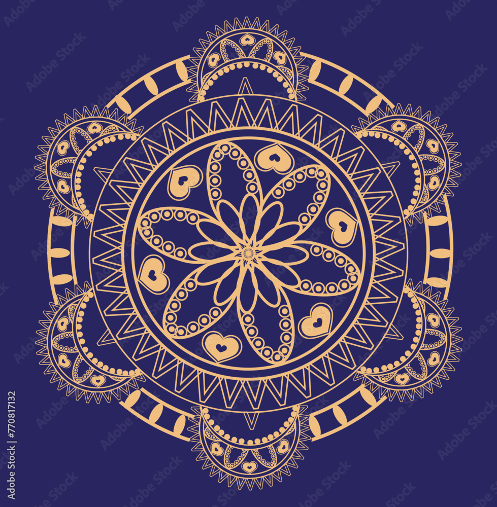 Naklejka premium This is simple and vector mandala design and it is editable.