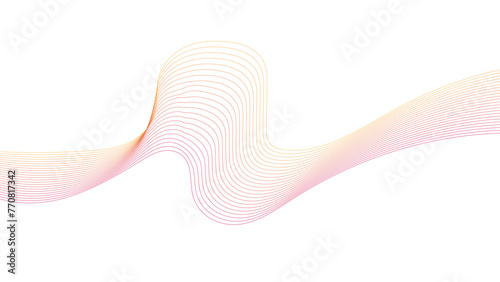 Vector abstract colorful flowing wave lines isolated on white background. colorful wave lines on white background for elements in concept business presentation, Brochure, Flyer, Science, Technology.	