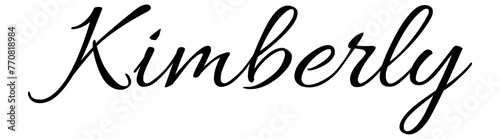 Kimberly - black color - name written - ideal for websites,, presentations, greetings, banners, cards,, t-shirt, sweatshirt, prints, cricut, silhouette, sublimation