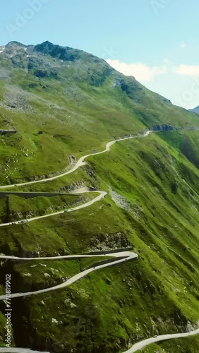 Aerial view of beautiful Switzerland landscape
