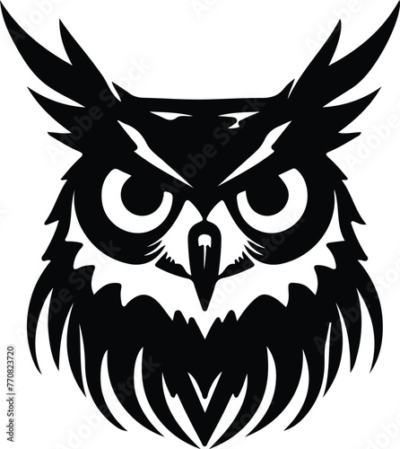 great horned owl silhouette