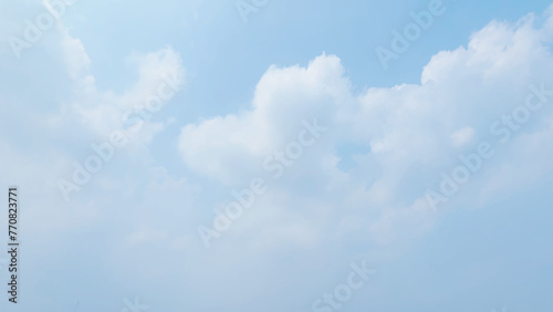 White cumulus clouds formation in blue sky. Blue sky background with clouds, Natural sky beautiful blue and white texture background. blue sky with cloud.