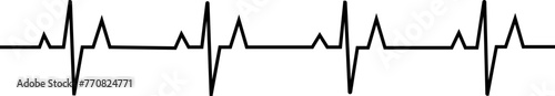 heart rhythm , Electrocardiogram, ECG - EKG signal, Heart Beat pulse line concept design element isolated on transparent background, Concept of sport. Signs of rhythm, healthy life unhealthy ecg.