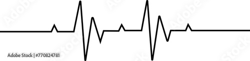 heart rhythm , Electrocardiogram, ECG - EKG signal, Heart Beat pulse line concept design element isolated on transparent background, Concept of sport. Signs of rhythm, healthy life unhealthy ecg.