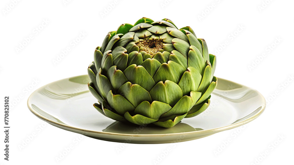 Obraz premium Fresh artichoke isolated on Transparent background.