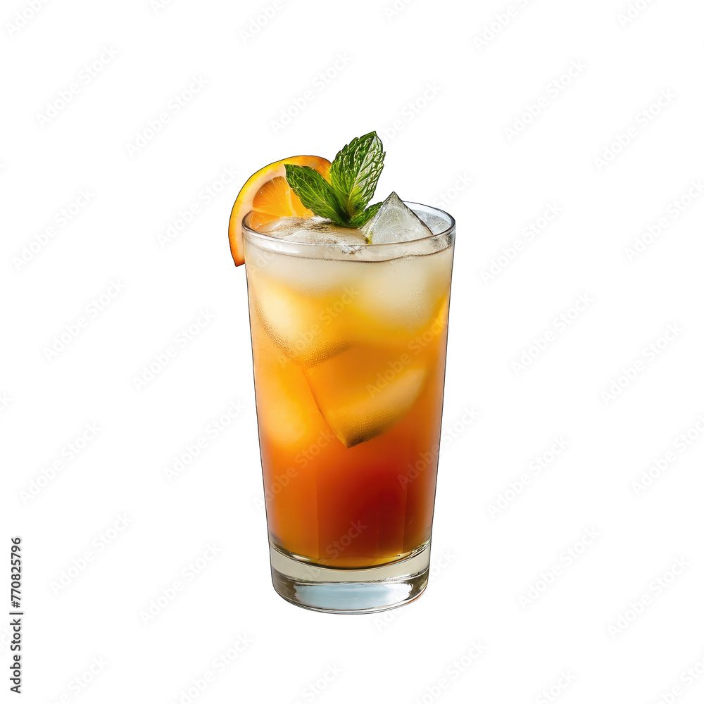 glass of orange cocktail with a straw on transparent background glass of orange cocktail with a straw on transparent background