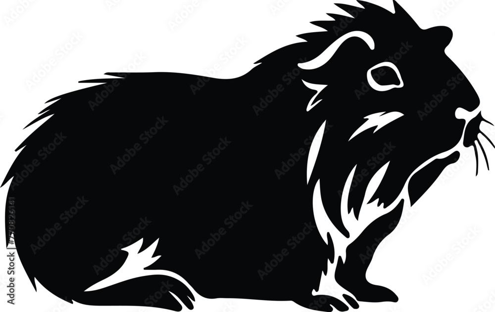 Obraz premium guinea pig silhouette