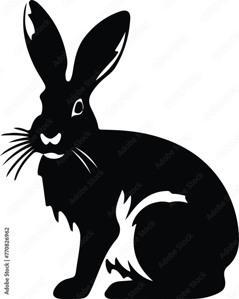 Obraz premium hare silhouette