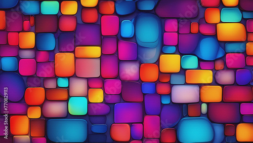 Brillo Festivo: Arte Rosa y Morado con Textura, Circunferencias y Colores, Confeti de Diversión en un Arcoíris Amarillo y Rojo, Geometría Ilustrada con Abalorios Verdes y Azules