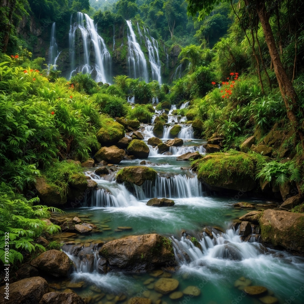 Obraz premium waterfall in the jungle