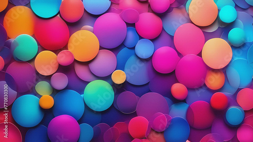 Estallido de Color: Fiesta Brillante con Textura en Rosa y Morado, Circunferencias y Confeti en un Arcoíris de Diversión, Amarillo y Rojo, para Brillar en Arte Caramelo y Verde