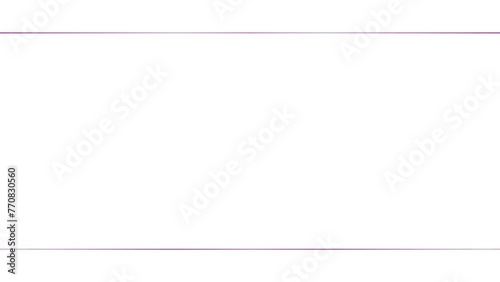 Long vertical rectangular horizontal colorful pink neon moving long lines on white background. Space for your own content. photo