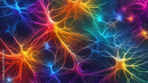 Tejiendo el Cosmos Cerebral: Explorando las Intrincadas Redes Neuronales y el Mundo Microscópico del Plasma en un Fondo de Energía y Fantasía, donde los Átomos de la Tecnología Se Funden en un Fractal
