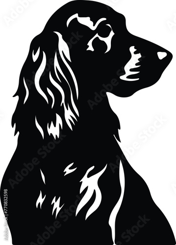 Irish setter silhouette